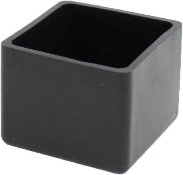 Firkantede gummiendestykker til stole, borde, møbelben, 50 mm (sort 4 stk.)