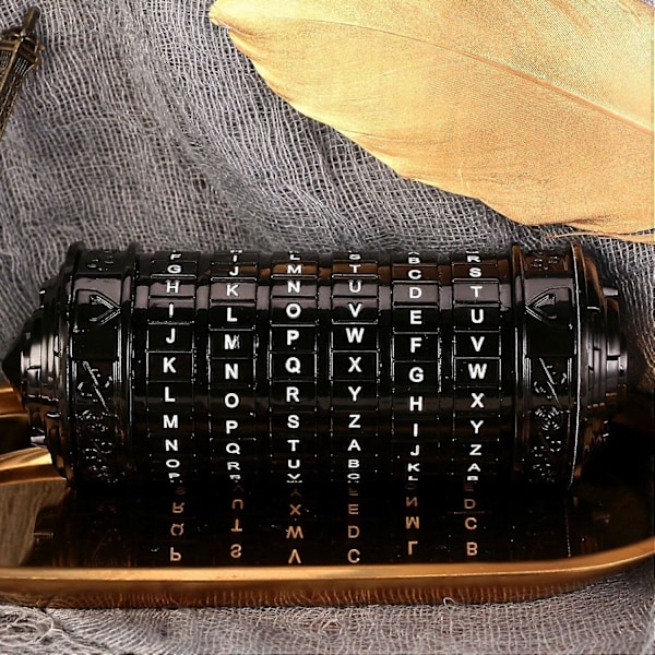 Cryptex Da Vinci Code Mini Cryptex Låspusselboxar med HiddenBlack