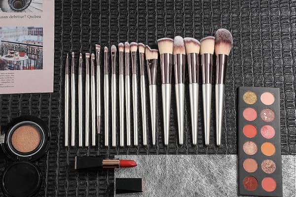 18 champagne guld makeup børstesæt skønhed makeup værktøj farve makeup børstesæt