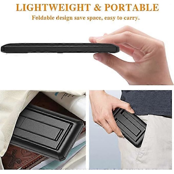 Sort Telefonholder, Bærbar Smartphoneholder Multi-Vinkel Justerbar Ultralet Universal Desktop Telefon Dock PC til iPhone 12, iPhone 11, Se, XR, P30 Li