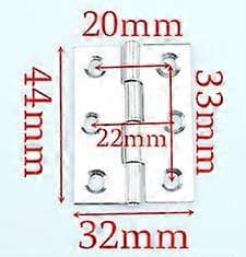 10 stk. rustfrit stål hjemmemøbler hardware dørhængsel lang 32 mm x 44 mm