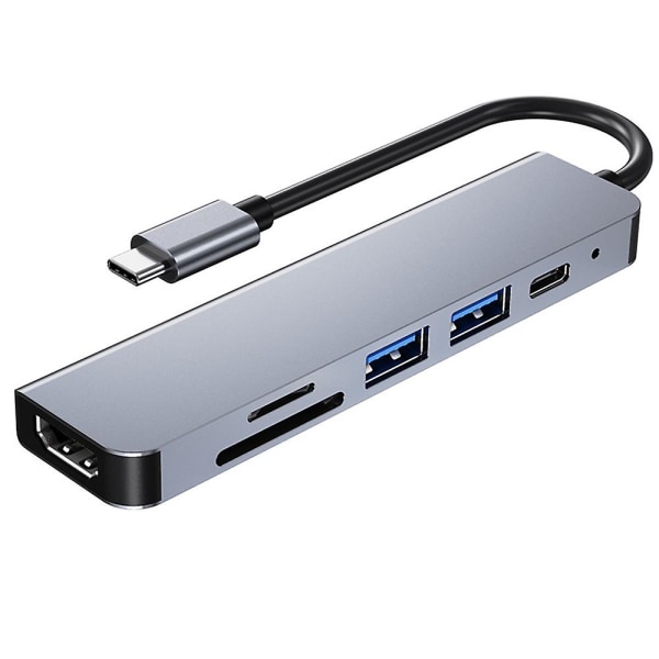 6In1 USB Hub USB C Type-c Till USB 3.0 HDMI Dock 3.0 Splitter
