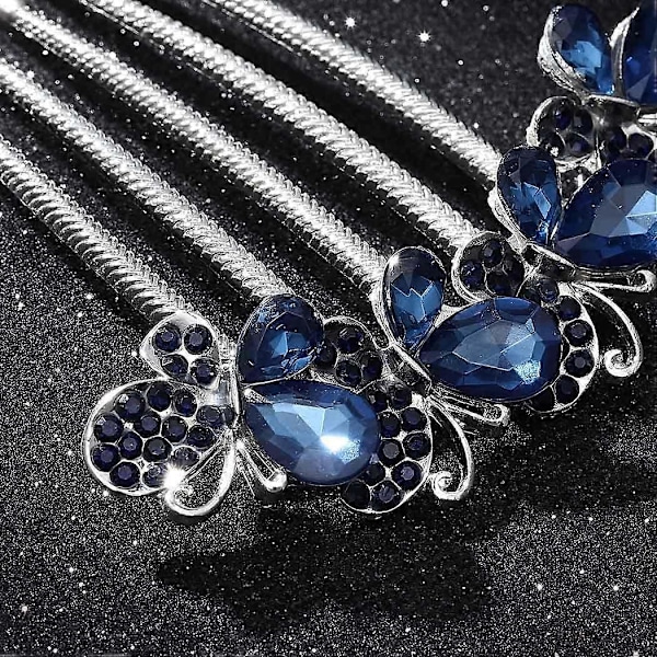 Marinblå bröllopshårkam med strass, pärlor och bröllopshåraccessoarer för kvinnor och flickor