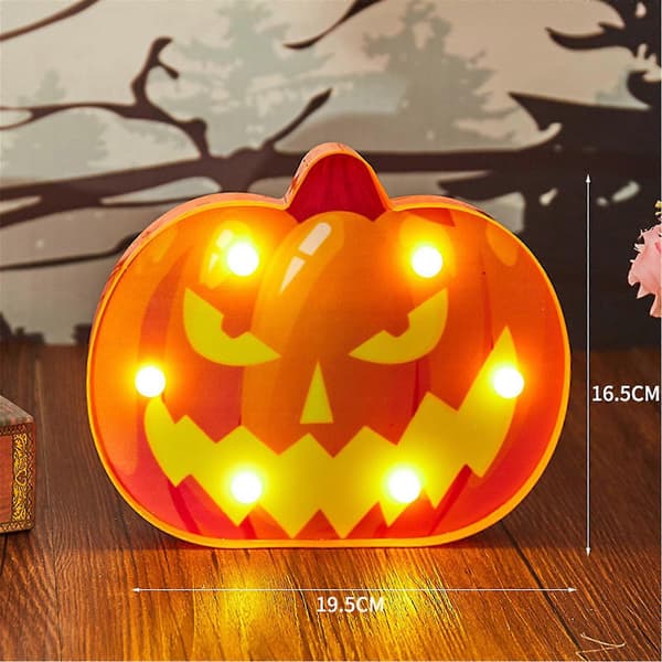 Halloween simulationslampe batteriboks lyskæde dekorativ lampe græskarlygte