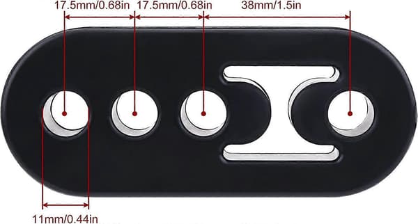 2 stk. Eksosoppheng Gummijusterbar Isolatorforing Feste 4 Hull Universal