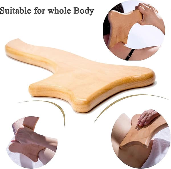 Træ lymfedrænage værktøj gua sha værktøjer, træterapi massageværktøjer anti cellulite massageværktøj, lymfepaddel, Gua Sha massage blødt væv Thera