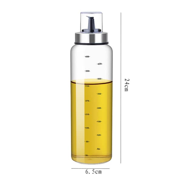FARI Eddik- og oljeflaske, 2x500ml oljedispenser og olivenoljeflaske i glass