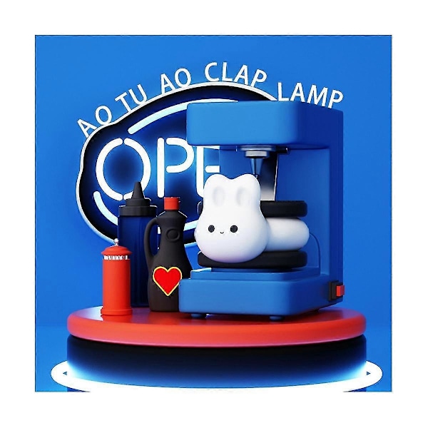 Touch Sensor LED Kanin Nattlampa Fjärrkontroll USB Uppladdningsbar Silikon Kaninlampa för Barn Babyleksaker Present