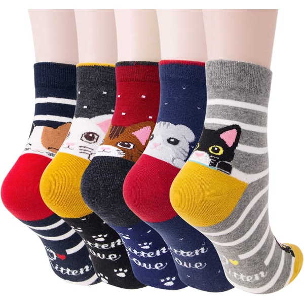 A75 Par Dams Animal Funny Socks, Cute Cat Dog Co