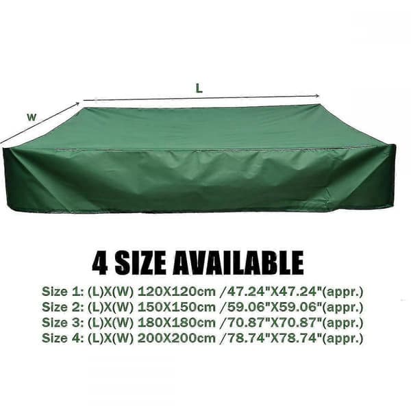 Sandkassedeksel med snøring 150x150cm Vanntett og UV-bestandig