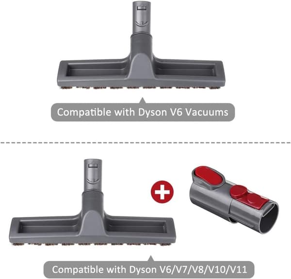 Børstehoved og adapter til Dyson V6 V7 V8 V10 V11 DC10 DC29 DC35 DC44 DC65 støvsugere - Bluedeer