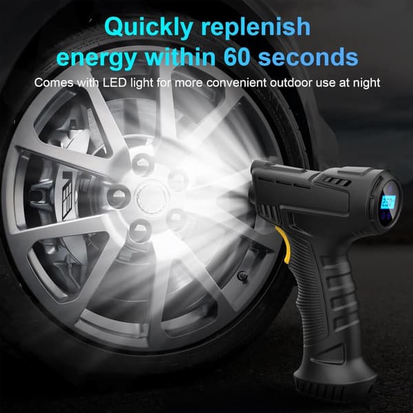 2025 Ny 120w Elektrisk Luftpump för Bil Däck Uppblåsbar Pump Bärbar Laddningsbar Luftkompressor Digital Automatisk Däckpump E