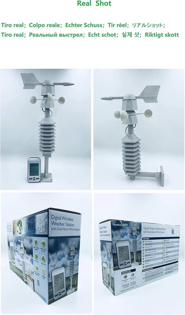 433MHz trådløs anemometer med vindhastighedsmåling, vejr-alarmindstilling