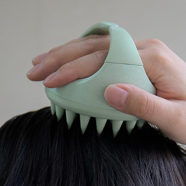 Hodebunnsmassasje Shampoo Børste, Myk Silikon Hodebunnsbørste Hårskrubber, Hårvask Hodebunn Eksfolieringsbørste for Flass, Hode Skrubber for Tykt Hår