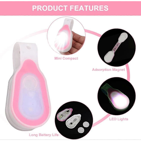 LED Natlampe Clip-On Håndfri Magnetisk Clip-On LED Lys Til Løb Hjemme Køretøj Nødlys