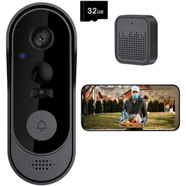 Smart WiFi videointercom med 2K-kamera og kamera - Låsintercom