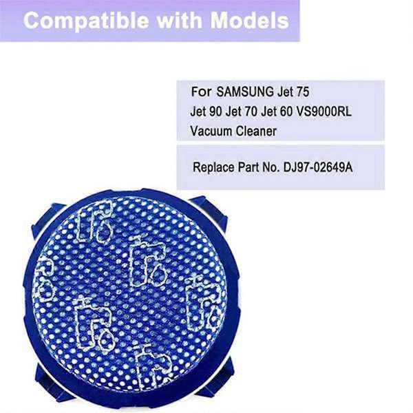 1 Sett Vaskbare Filtre for SAMSUNG Jet-B
