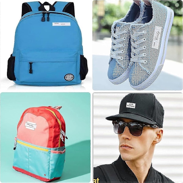 200 stk. Selvklebende klesetiketter, Stryke-på-klesetiketter, Egendefinerte vevde etiketter, Sy-klesetiketter, for barn, barnehage, skole, slekt