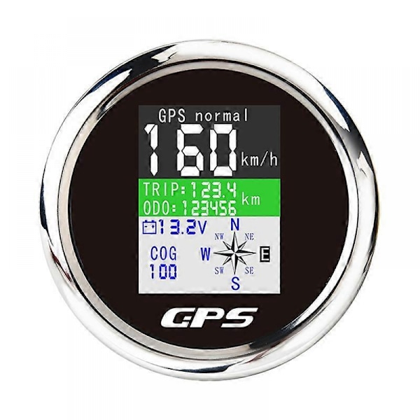 85mm Smart GPS Speedometer Vanntett TFT Skjerm Digital Turteller Odometer med GPS Antenne for C