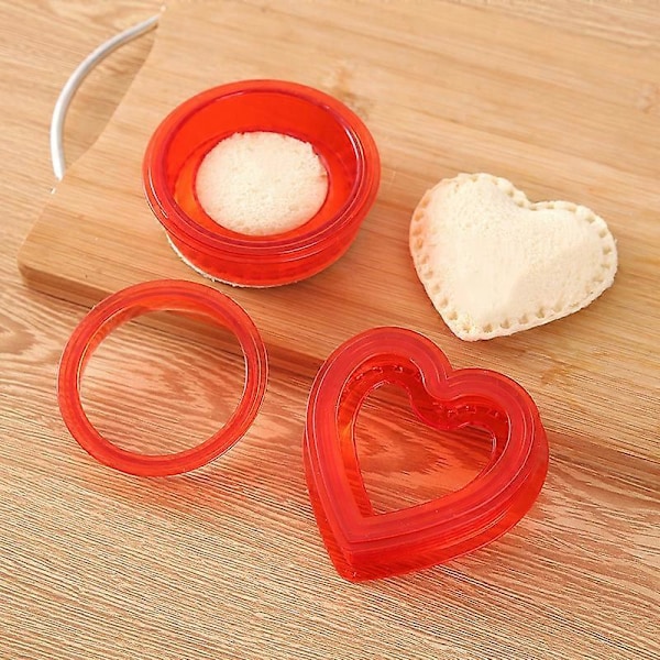 Sandwich Cutter og Forsegler - Uncrustables Sandwich Maker - Klip og Forsegl - Fantastisk til Madkasse og Bento Box - Drenge og Piger Børnefrokost - Cirkel, Firkant
