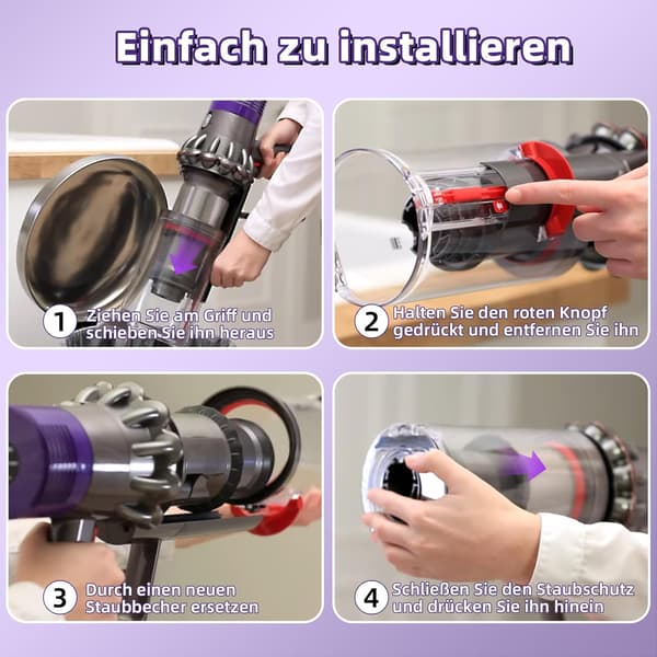 Støvbeholder til Dyson SV12 V10 støvsuger, stor beholder 969509-01 Andet støvsugertilbehør