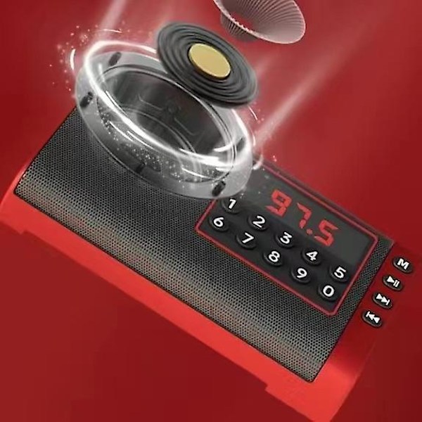 138 Radio Senior Special High - End Bærbar Lader Multi - Funksjon Plug - In Kort Fm Radio Rød