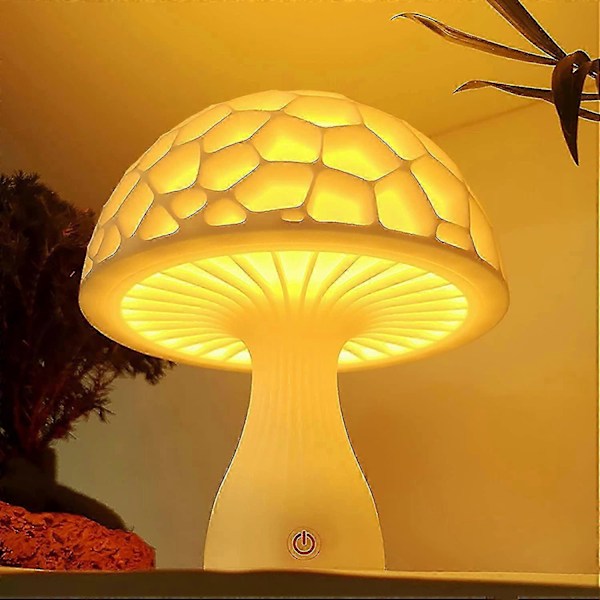 Nattlampa för Barn Baby, 3D-Printad Svamp Nattlampa 16 Justerbara Färger LED Nattlampa med Fjärrkontroll, Nattlampa