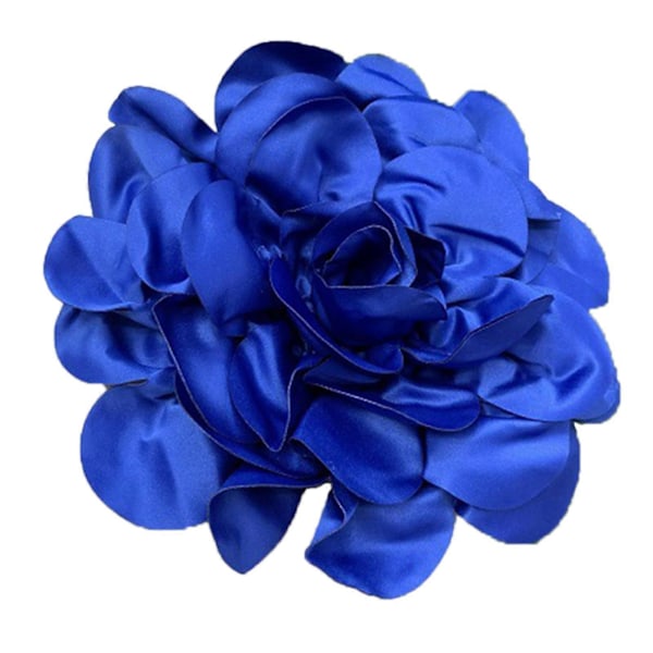 (Royal Blue) Tyylikäs 24 cm käsintehty rintakukka Kaunis satiinikukka Rintakoru Hieno rintaneula koru työhön ja bisnekseen, Royal Blue
