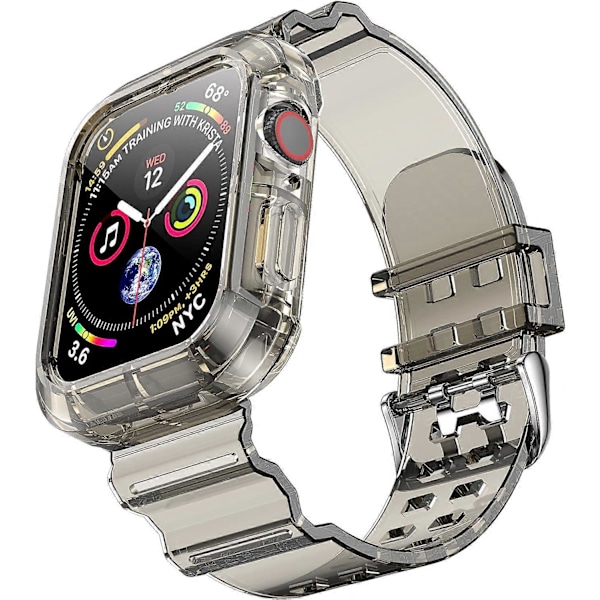 Transparent Apple Watch Rem 38/40/41mm, Blød Silikone Sportsrem Krystal iWatch Armbånd til Apple Watch Series 8/7/6/SE/5/4/3
