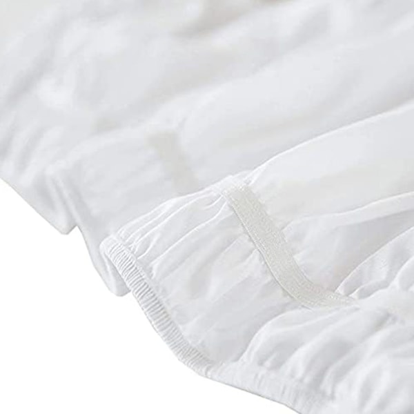 Omviklet flæse sengekappe, ensfarvet, elastisk, 135*200+45cm