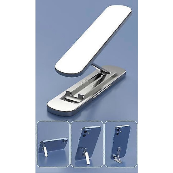 Sort Universal Mini Størrelse Aluminium Bærbar Sammenklappelig Bordstander Holder Mobiltelefon Stand Sammenklappelig Telefon Bordholder