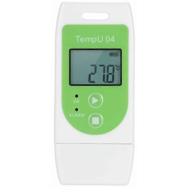 USB Datalogger Termometer - Återanvändbar Temperaturregistrering (32 000 Data), Grön