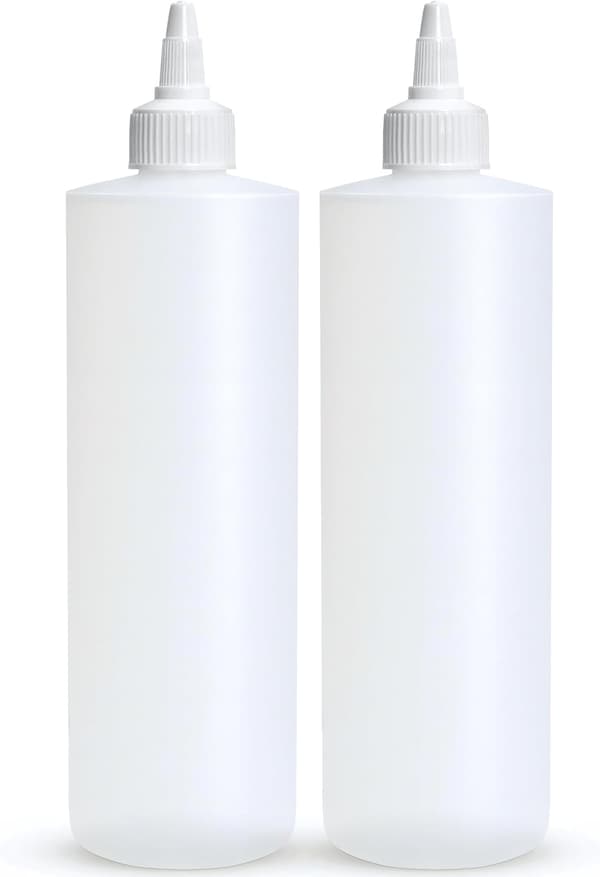 BRIGHTFROM Kryddpressflaskor, 473 ml Tomma Sprutflaskor med Vridbar Topp, Läcksäkra - Perfekt för Ketchup, Senap, Sirap, Såser, Dressing