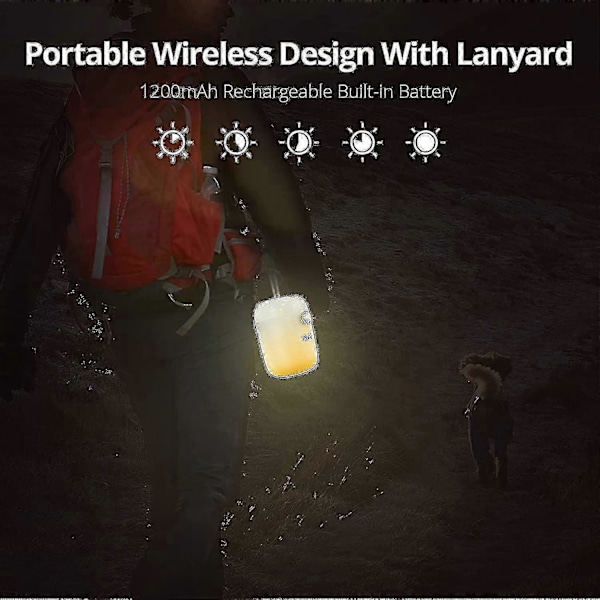 Bærbar Nattlampe for Amming LED Ammelampe, Justerbar Lysstyrke med 7 Farger