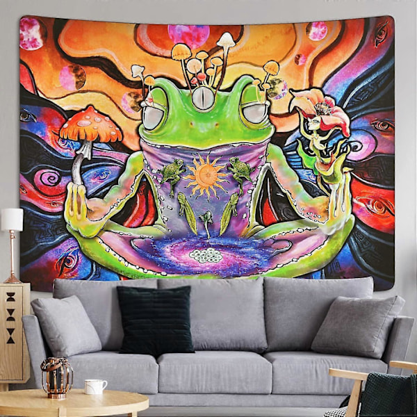 Sammakko Sieni Hippie Silmät Kuun Vaihe Abstrakti Seinävaate Huoneen Seinälle Ripustettava 180 x 235 cm