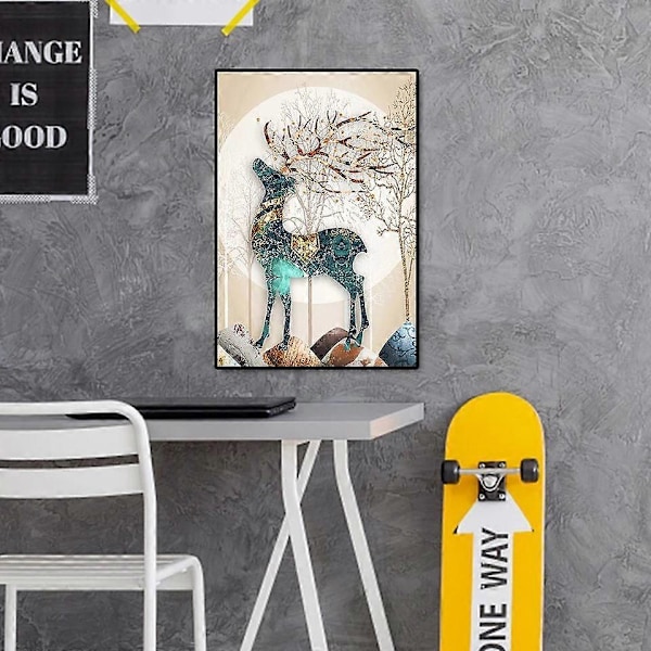 5D DIY Timanttimaalaus Hirvi Täysi Pyöreä Poranterä Strassi DIY Käsityö Ristipisto Ympäristöystävällinen Kirjonta Ristipisto 12X16 tuumaa