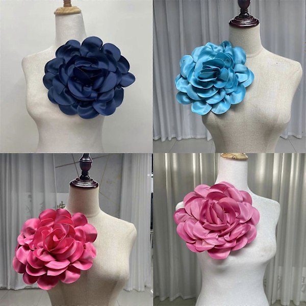 (Ljusrosa) Stilfull 24cm Kavajnål Boutonniere Trendig Blomsterbrosch Vacker Kavajdekoration för Affärsmöten Fester Ljusrosa