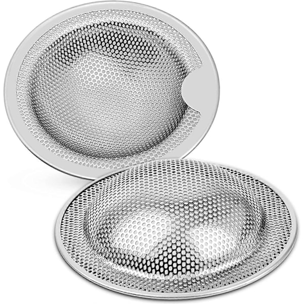 Diskbänksfilter i rostfritt stål, set om två (7,6 cm)
