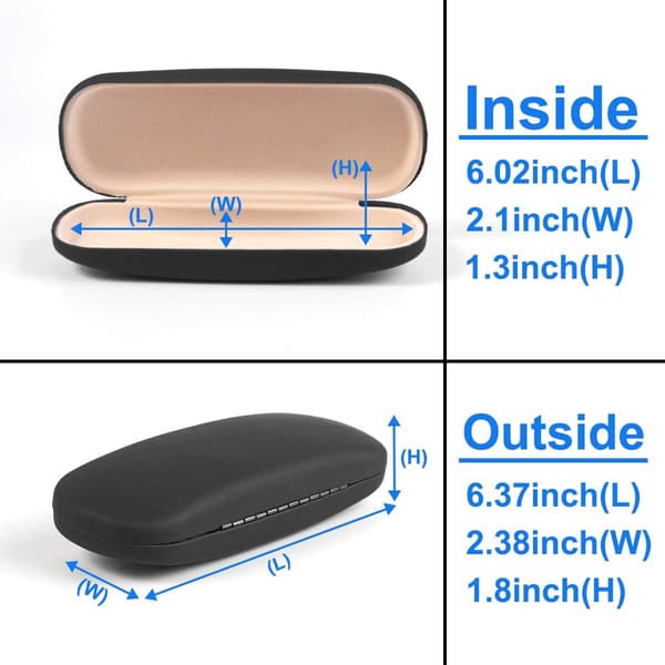 RayLove Unisex Hårdt Etui til Briller, Beskyttende Etui til Briller
