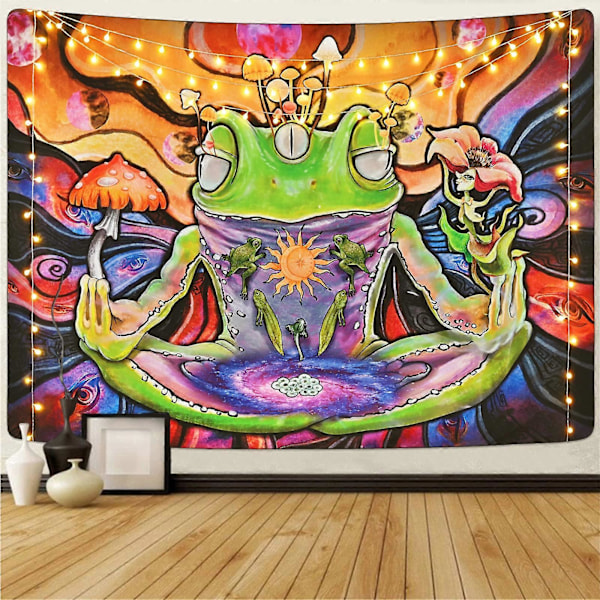 Sammakko Sieni Hippie Silmät Kuun Vaihe Abstrakti Seinävaate Huoneen Seinälle Ripustettava 180 x 235 cm