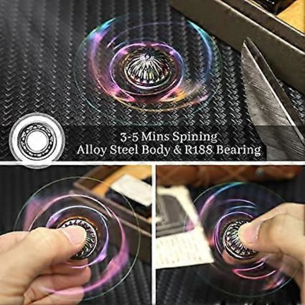Bländande Färg Fickleksaker Legeringsleksak Snurror Finger Hand Spinner Skrivbordsgadget Snurra Topp Fokusleksak Spiral Twister