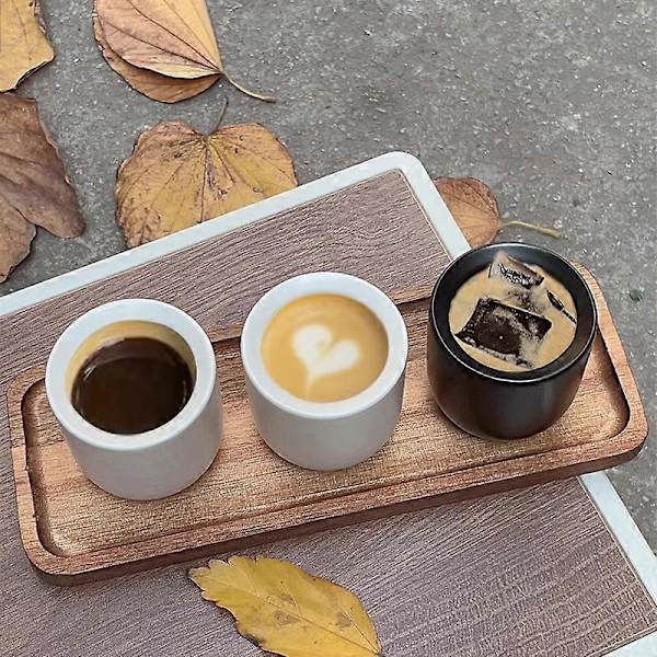 Hvidt Tykt Keramisk Kaffekrus Sæt (Sæt/To)