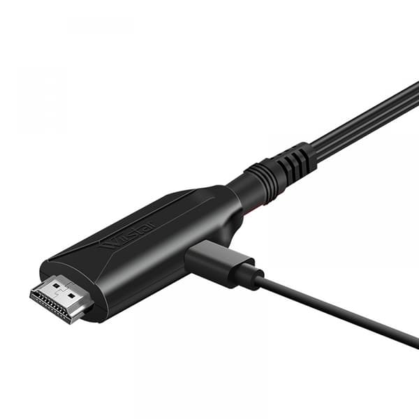 HDMI til SCART-kabel 1 meter lang Direkte tilkobling Praktisk konvertering Fk Tw