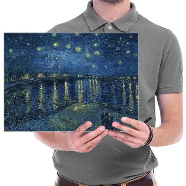 Wieco Art - Starry Night Over the Rhone av Van Gog