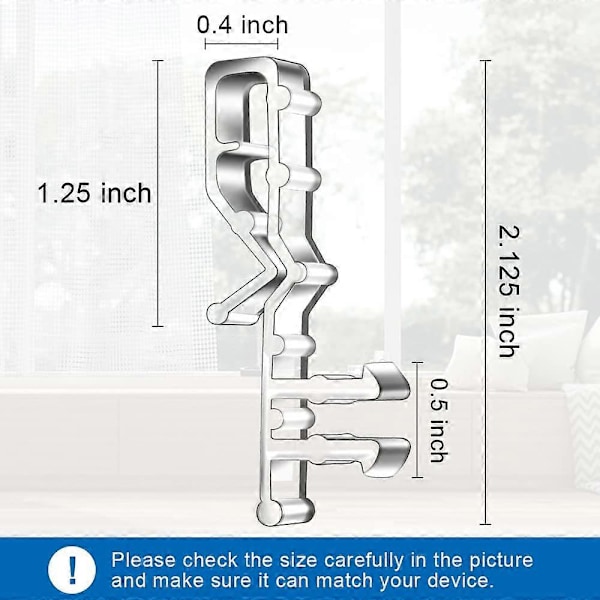 (12 stk.) Skjulte Kanal Valance Clips, 2-1/8 tommer Klare Plast Valance Clips for Valance med en Rille i Baksiden