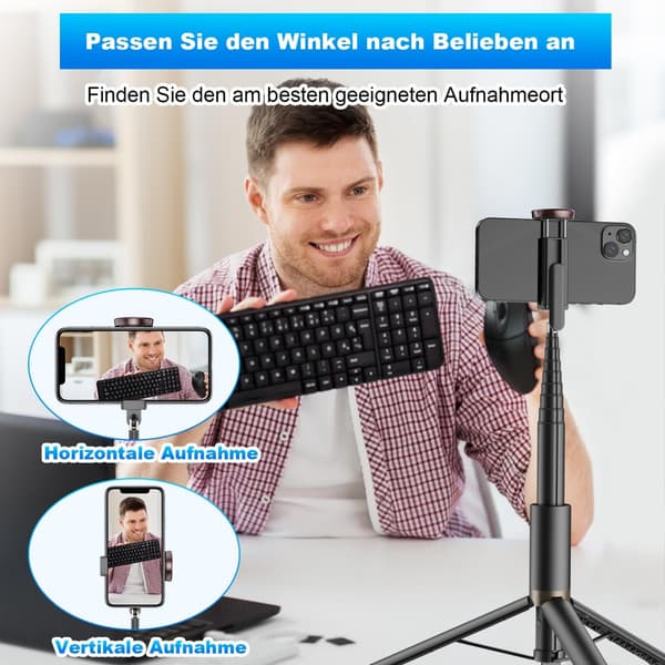 152 cm Selfie Stick Stativ, Alt-i-1 Aluminium Telefon Stativ