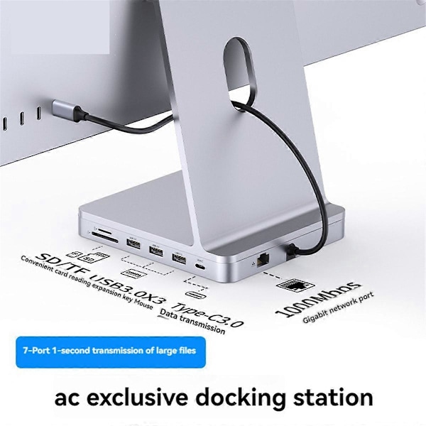 USB C Hub 7-i-1 Dockingstasjon for iMac 2021 iMac Tilbehør
