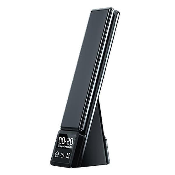 LED Skrivebordslampe 3 i 1 Skrivebordslampe 3 Dæmpbar Hurtig Trådløs Qi Oplader Foldbar Læselampe med Ur