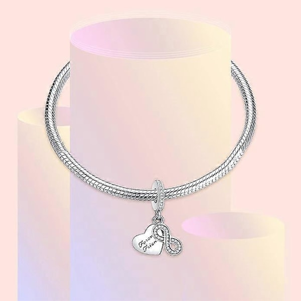 Kone Barnebarn Søster Datter Mor Datter og Mor Familiemedlemmer Charm til Armbånd 925 Sølv Vedhæng Perler til Halskæder Dingle til Fødsel