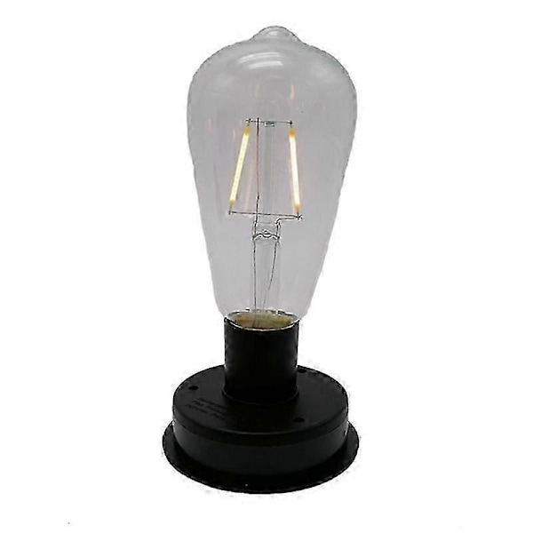 1 stk. Solar LED Wolfram Filament Pære 2800K Automatiske Lyssensorer Gjerde Nattlys for Hagelampe (8.5cm)